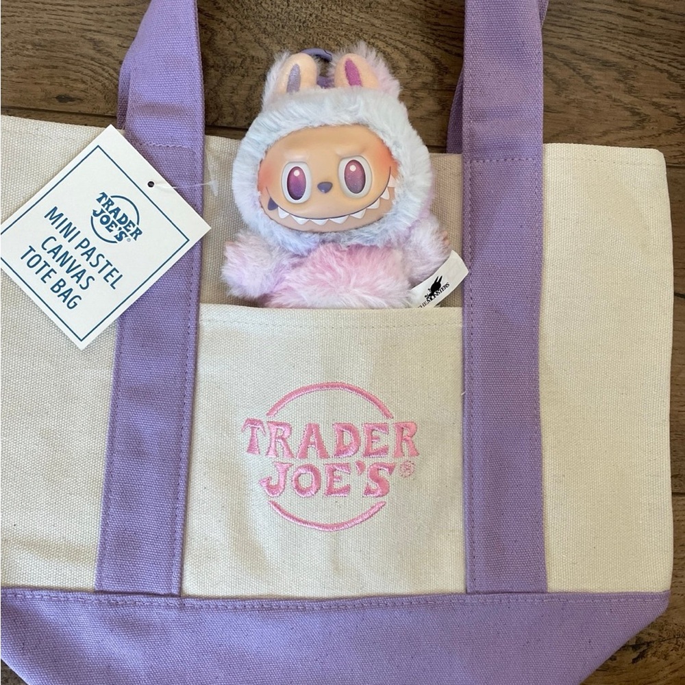 Labubu Big Into Energy Luck + Trader Joe’s mini tote bundle